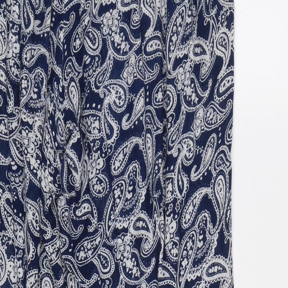 Alexandra Womens Blue Paisley Trousers Size 12 L29 in