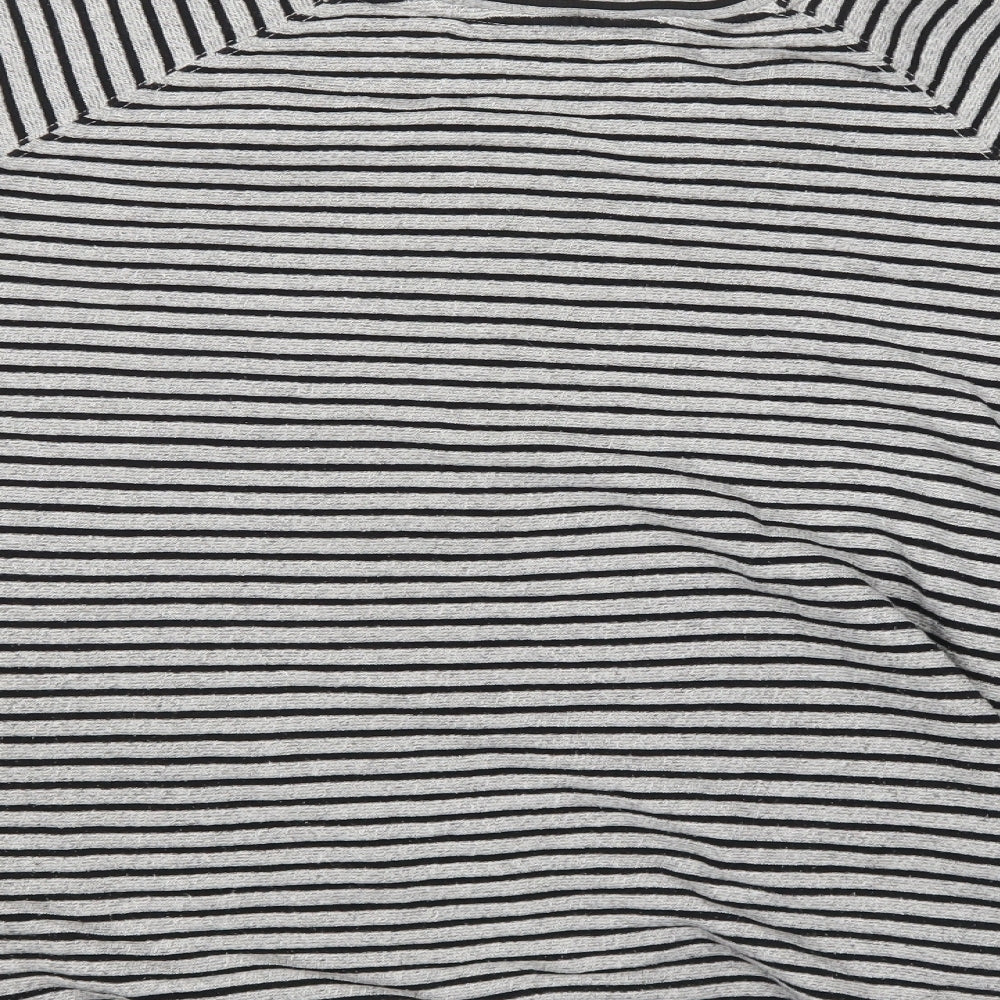 New Look Womens Grey Striped Pullover Jumper Size 18