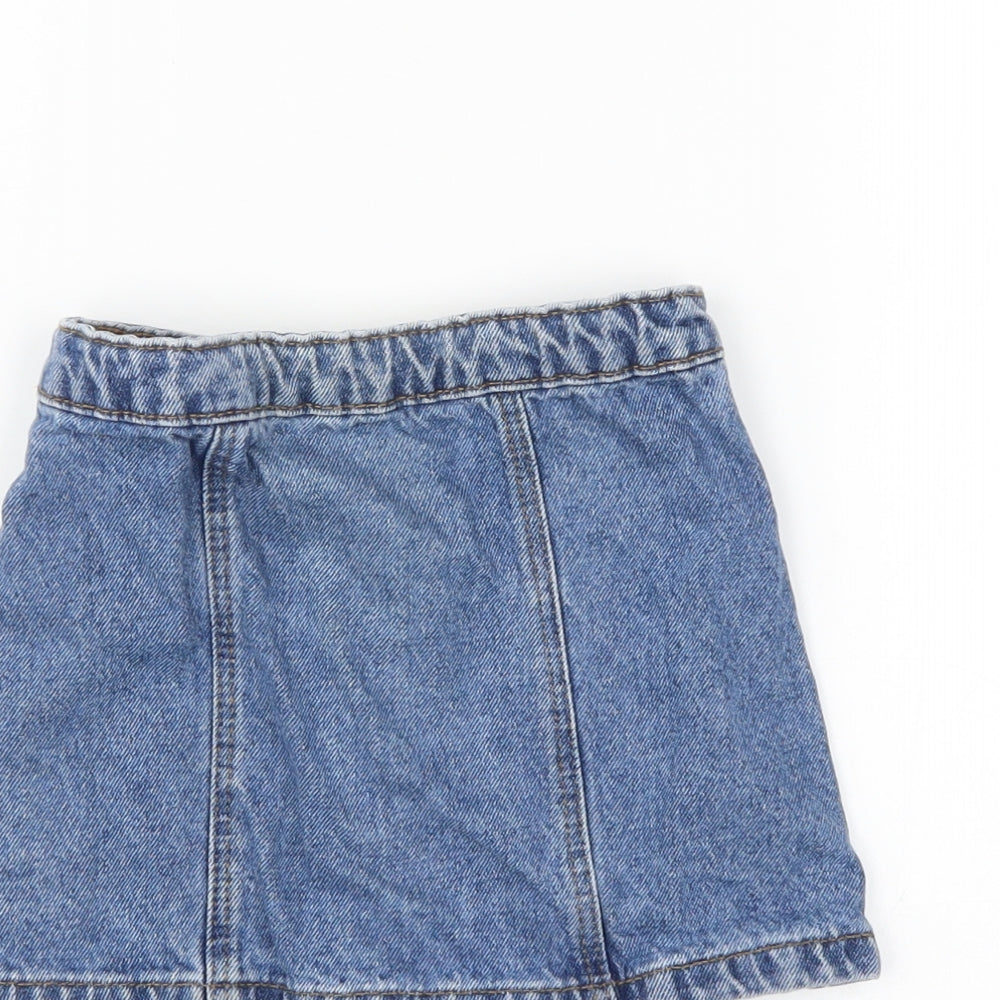 Denim & Co. Girls Blue Denim A-Line Skirt Size 3-4 Years