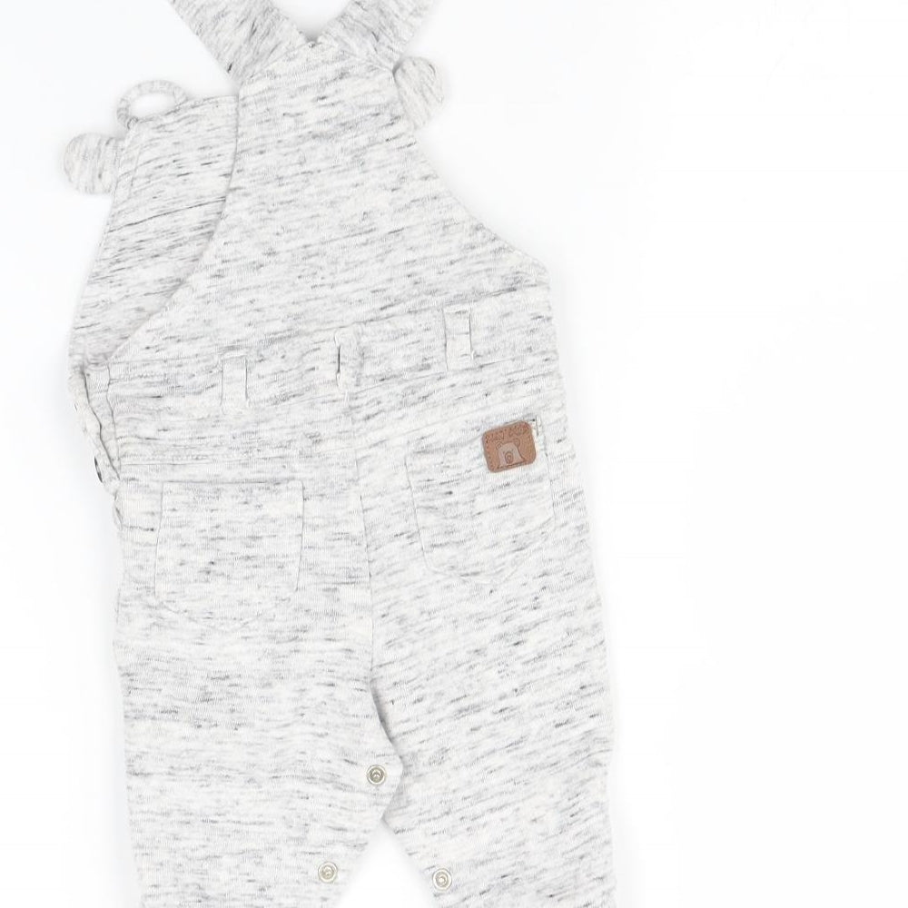 TU Baby Grey Dungaree One-Piece Size 3-6 Months - Bear
