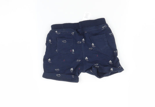 Debenhams Boys Blue Trousers Size 12-18 Months - Boat print