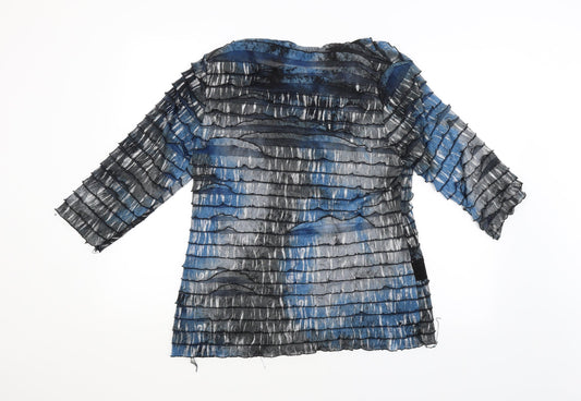 ANNE SMITH Womens Multicoloured Basic Blouse Size 18