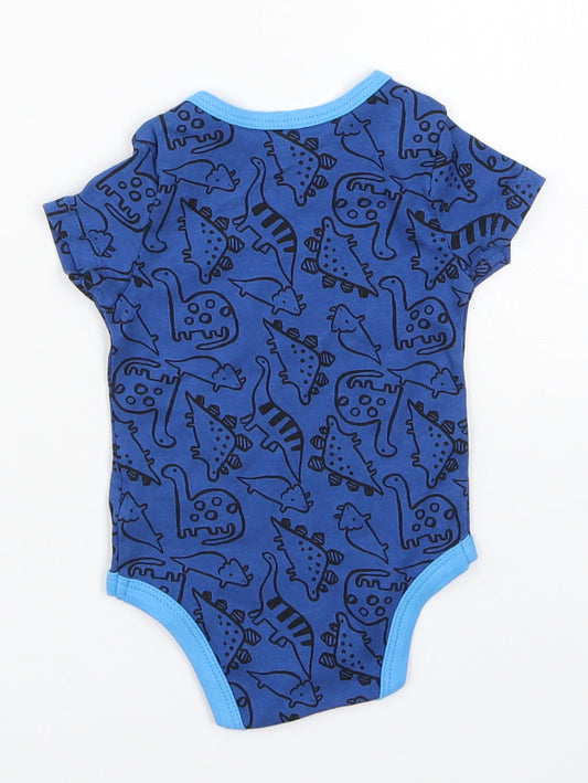 Pep&Co Boys Blue Babygrow One-Piece Size 0-3 Months - A-Roar-Able