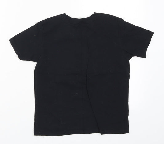 Gildan Boys Black Basic T-Shirt Size 5-6 Years - Gurkey