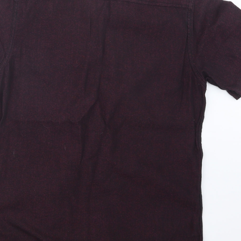 Topman Mens Purple Button-Up Size S