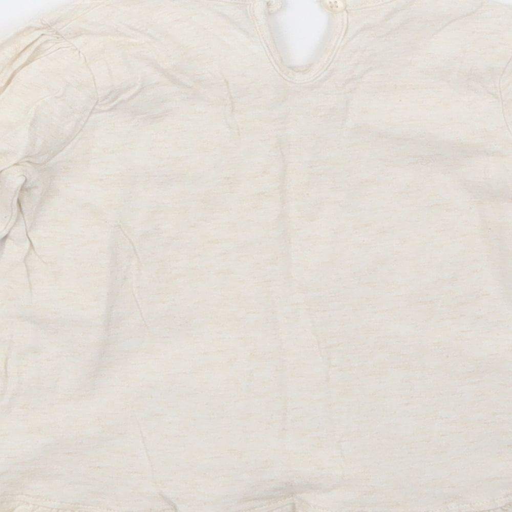 George Girls Beige Basic T-Shirt Size 9-12 Months