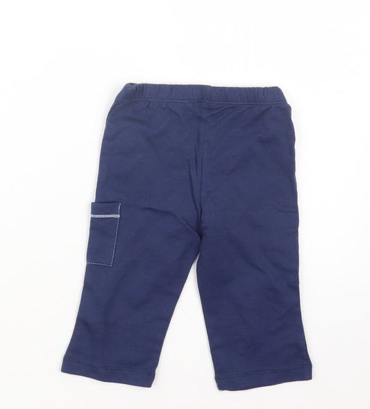 Preworn Boys Blue Capri Trousers Size 9 Months