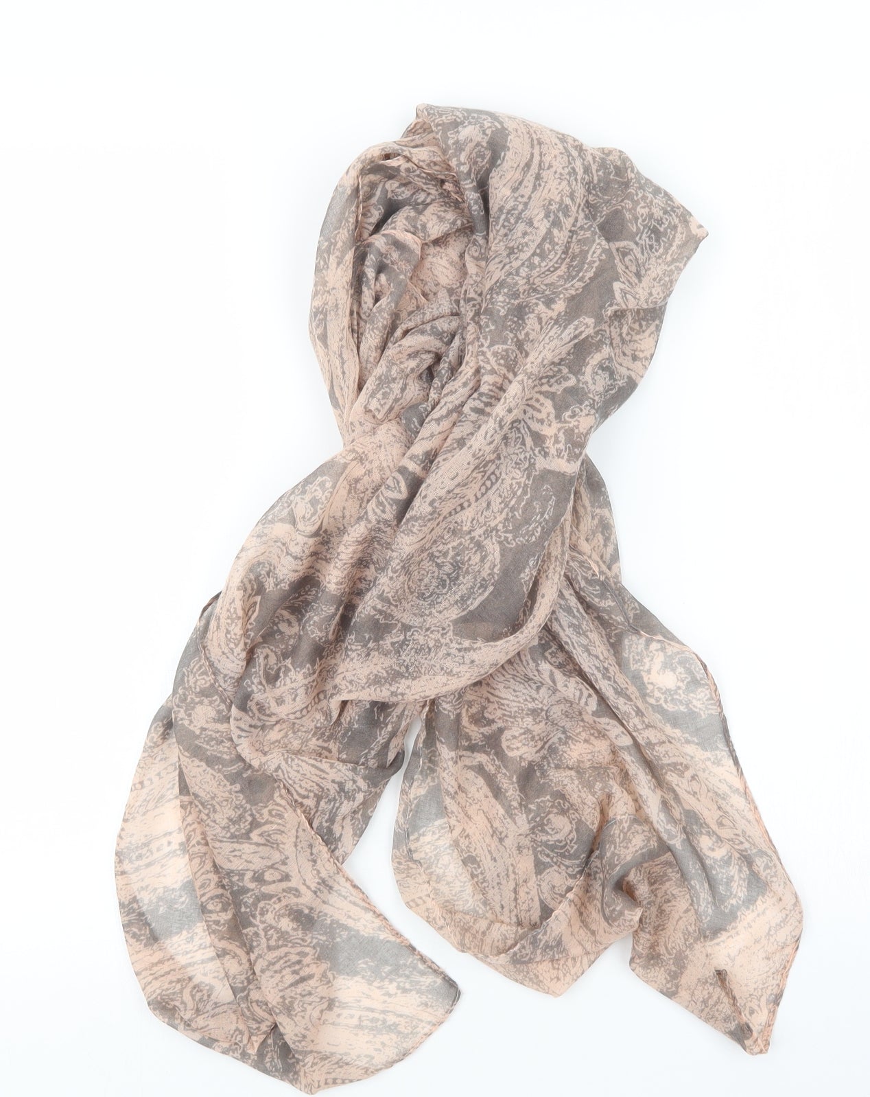 Preworn Womens Pink Geometric Scarf
