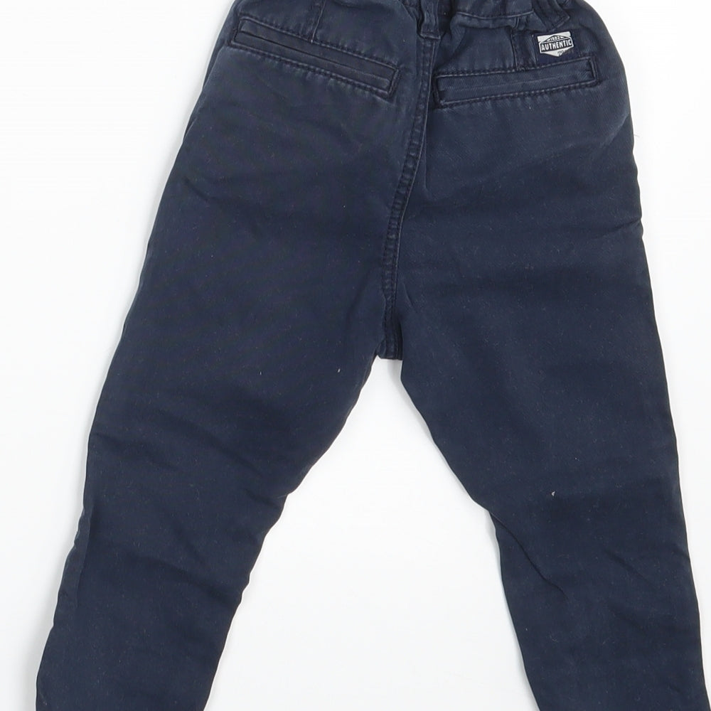 NEXT Boys Blue Denim Capri Trousers Size 9-12 Months - Waist 16in; Inside leg 11 in