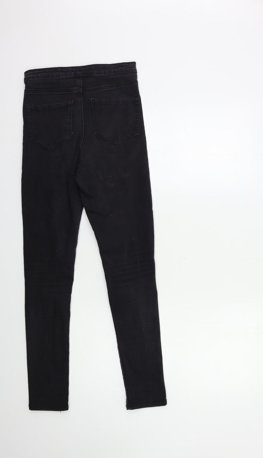Denim & Co. Womens Black Denim Skinny Jeans Size 8 L28 in