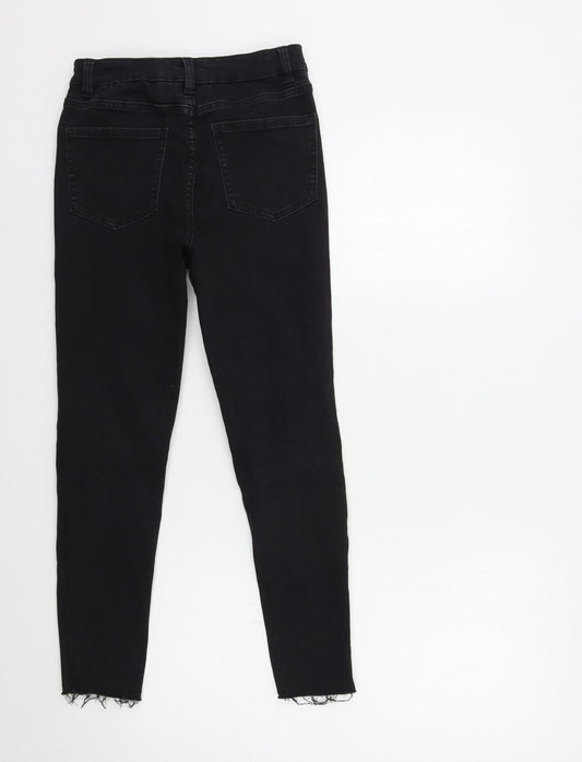 Preworn Womens Black Denim Skinny Jeans Size 23 in L23 in