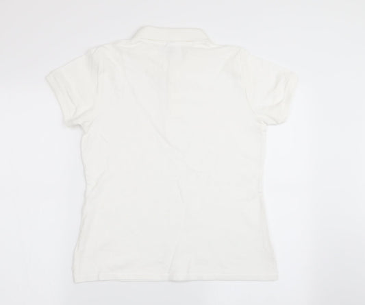 Fruit of the Loom Boys White Basic Polo Size M