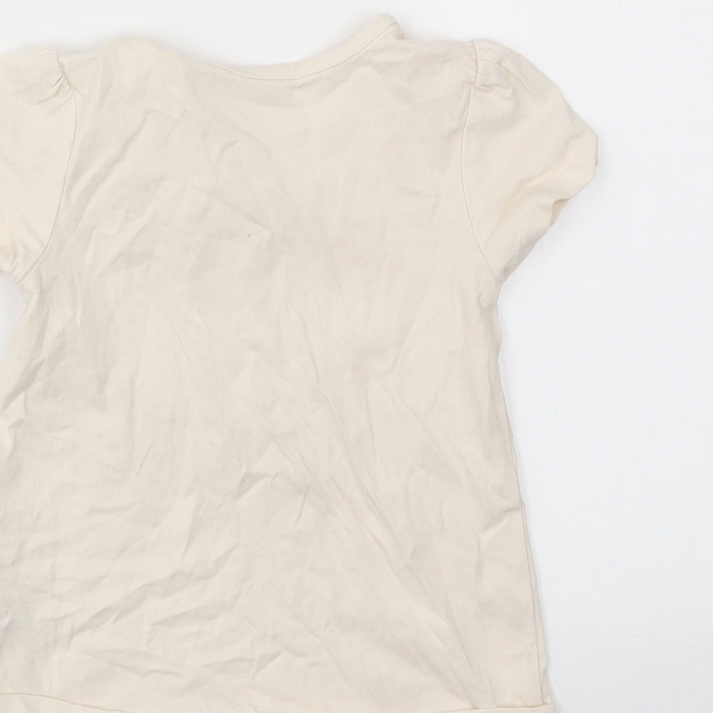 George Girls Ivory Basic T-Shirt Size 9-12 Months