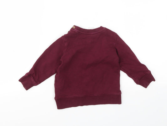 H&M Boys Purple Pullover Jumper Size 12-18 Months