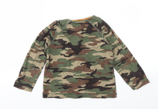 Gap Boys Green Camouflage Basic T-Shirt Size 3 Years