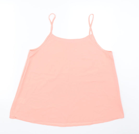 Peacocks Womens Pink Basic Tank Size 14