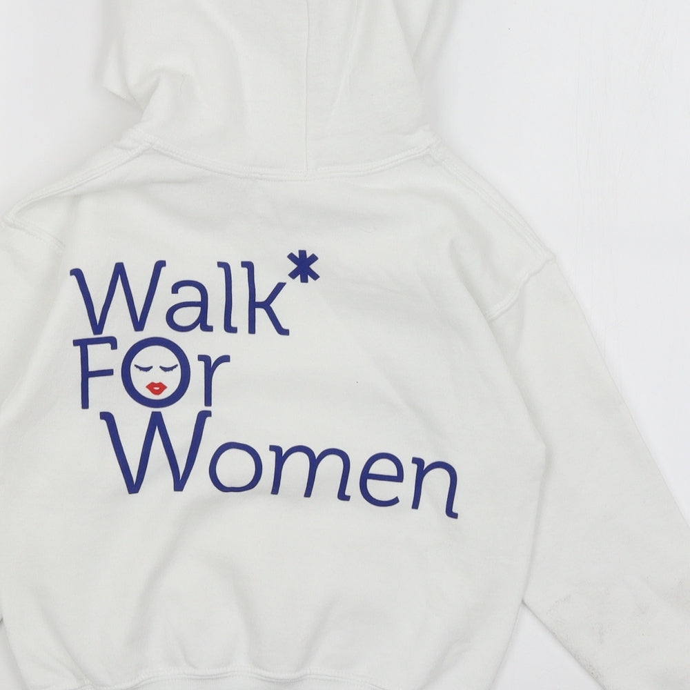 Gildan Girls White Pullover Hoodie Size 5 Years - Walk for Women