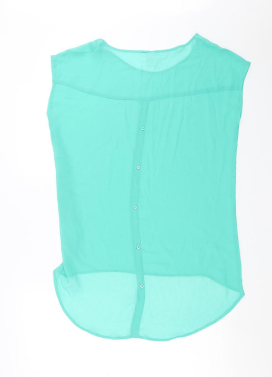 VILA Womens Green Basic Blouse Size M