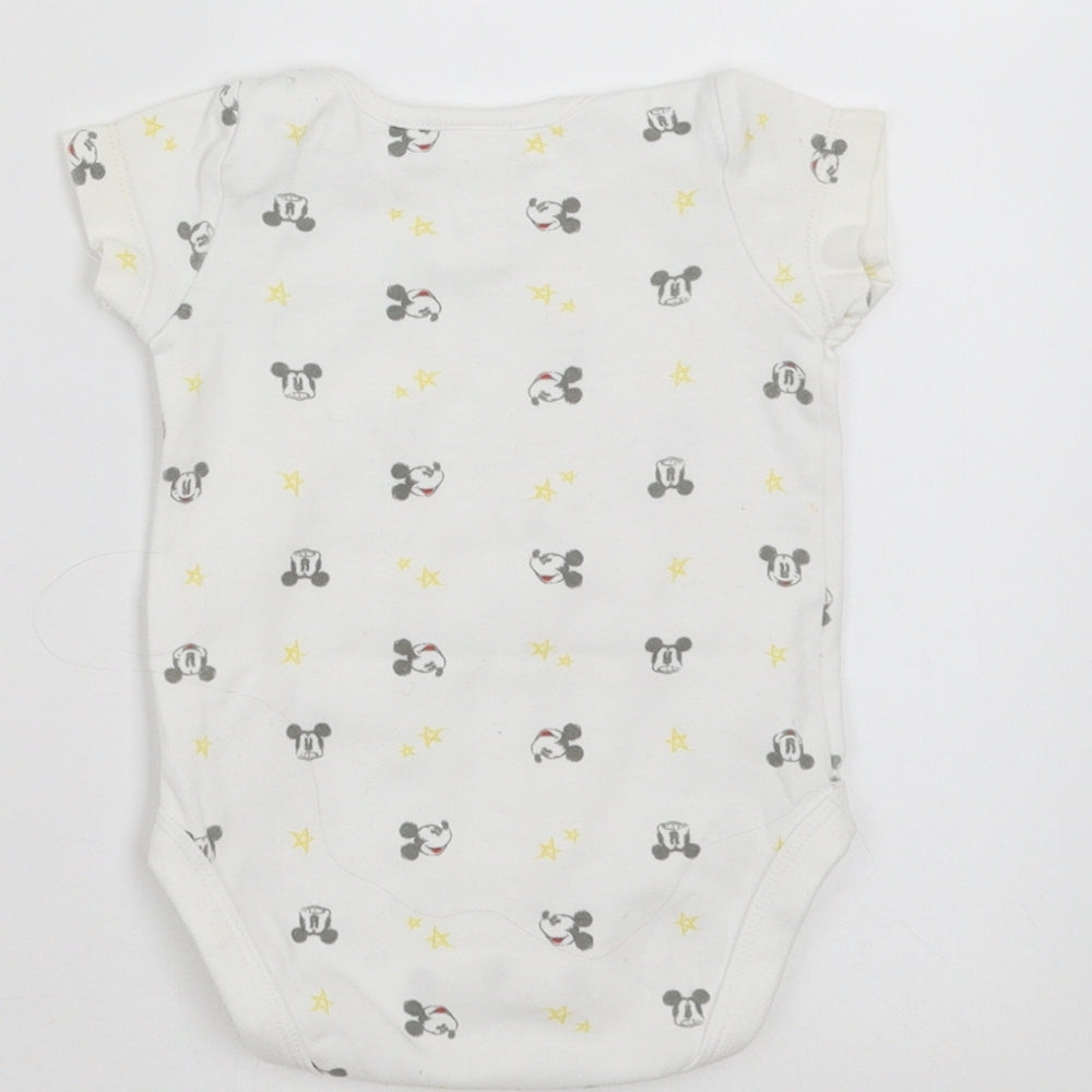 Zara Baby Baby White Babygrow One-Piece Size 0-3 Months - Mickey mouse