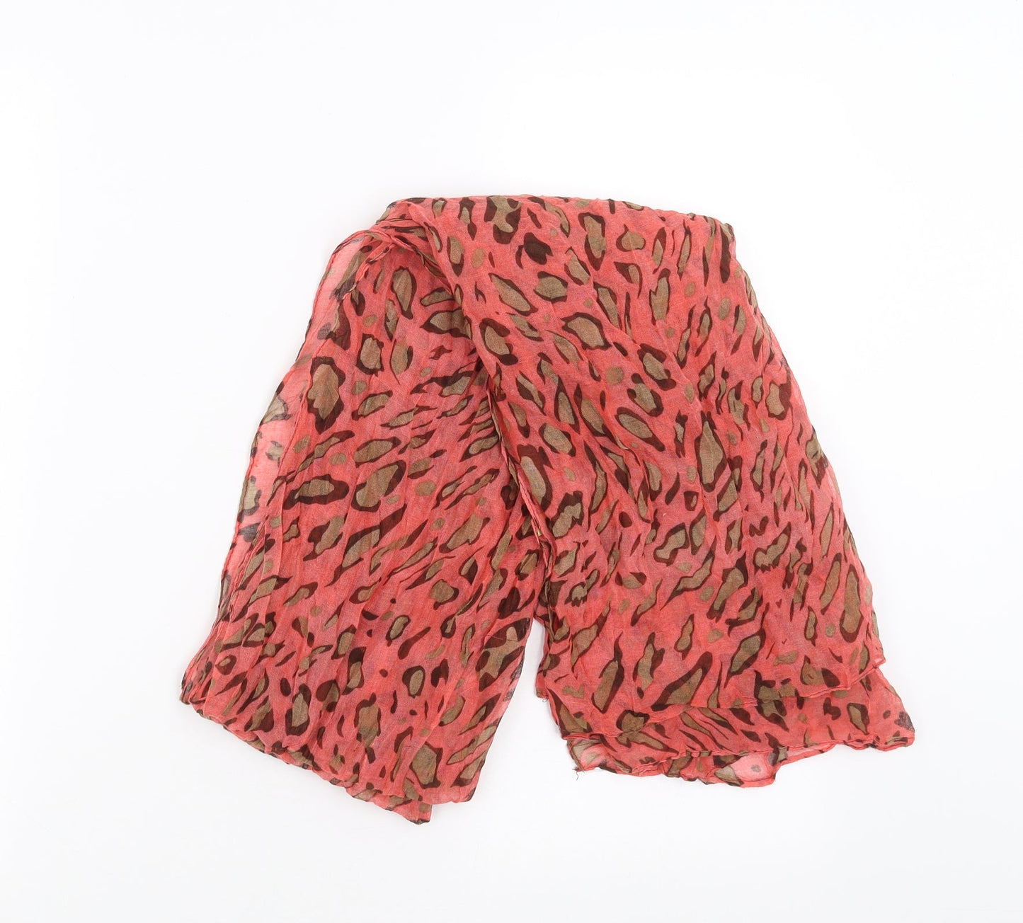 Preworn Womens Pink Geometric Scarf