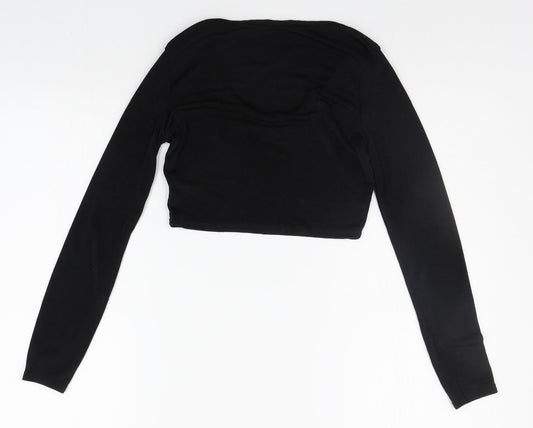 Boohoo Womens Blue Basic Blouse Size 8