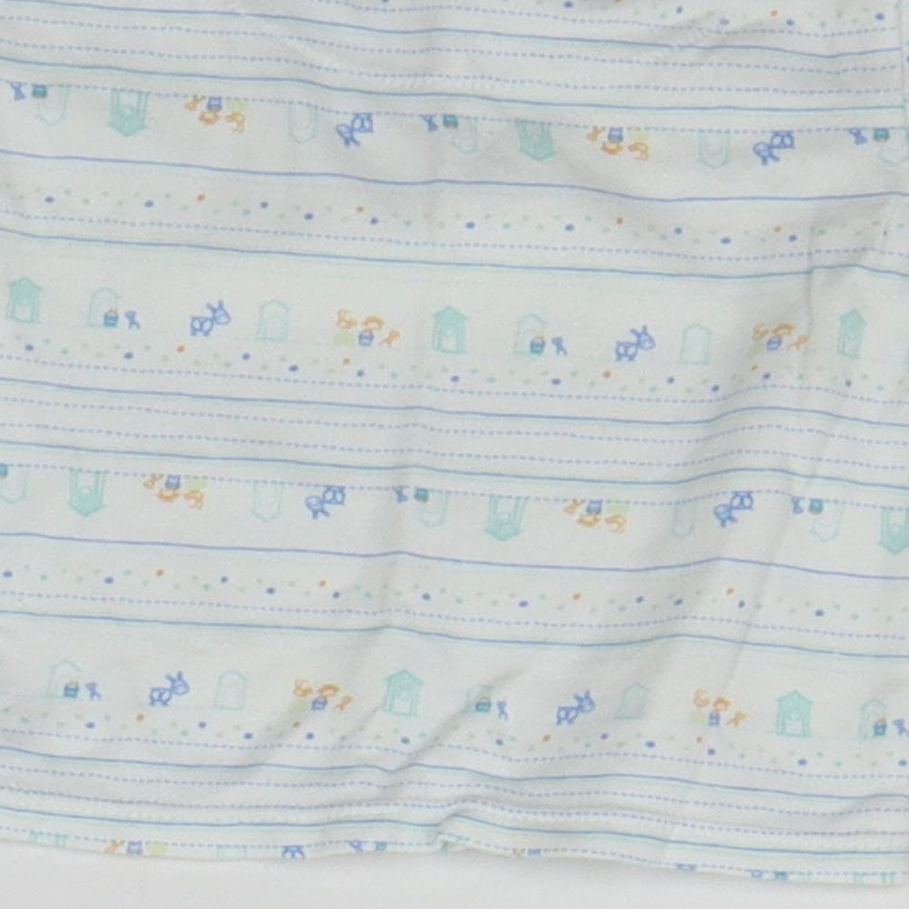 Marks and Spencer Baby White Geometric Basic T-Shirt Size 3-6 Months