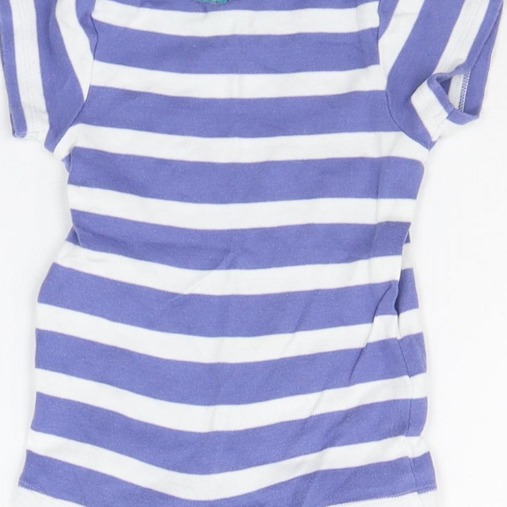 Marks and Spencer Baby Purple Striped Babygrow One-Piece Size 0-3 Months