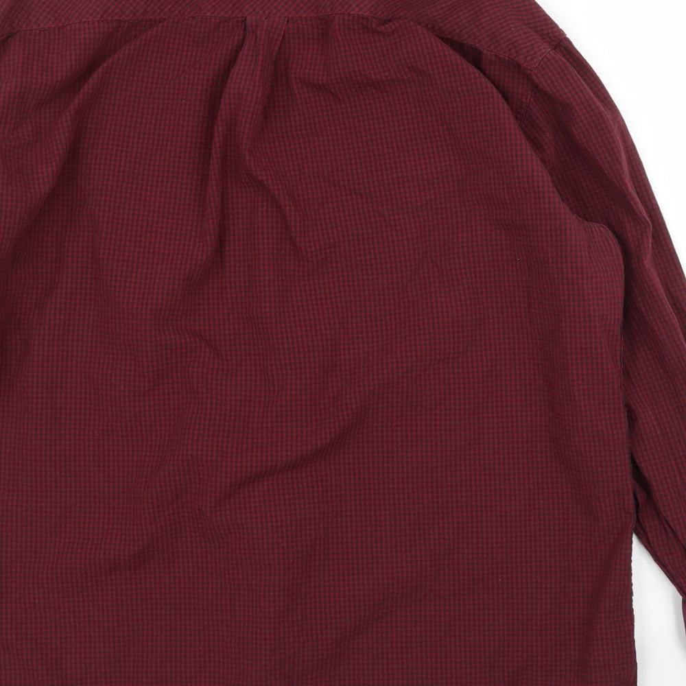 Industrialise Mens Purple Check Button-Up Size XL