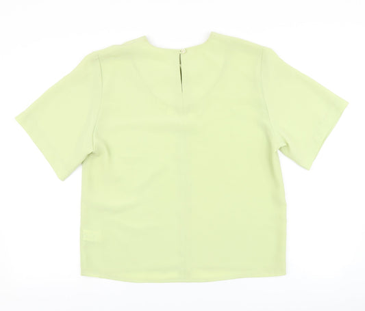 Bella Moda Womens Green Basic Blouse Size 12