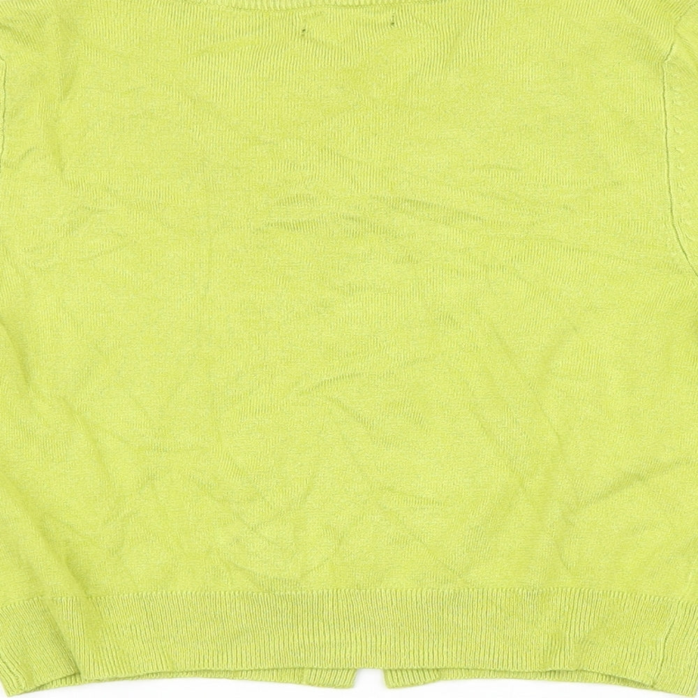 Matalan Womens Green Cardigan Jumper Size 8