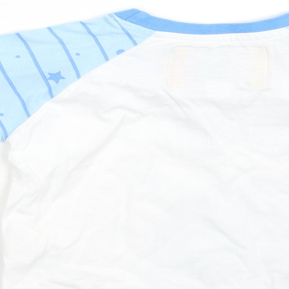 Int he night Baby Blue Striped Basic T-Shirt Size 9-12 Months