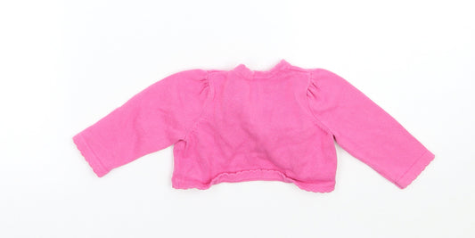Matalan Girls Pink Cardigan Jumper Size 3-6 Months