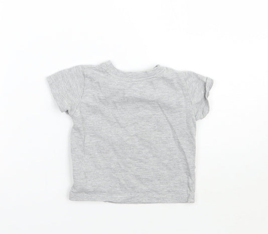 Primark Boys Grey Basic T-Shirt Size 9-12 Months