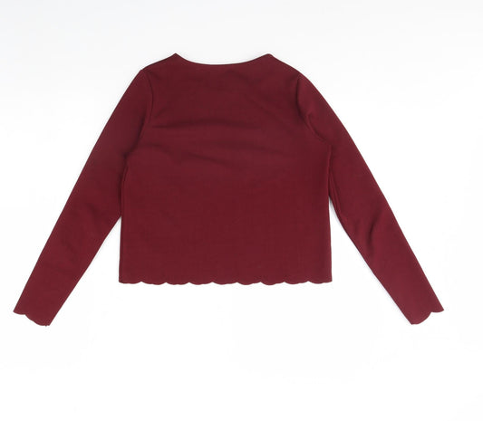 New Look Womens Red Basic Blouse Size 8