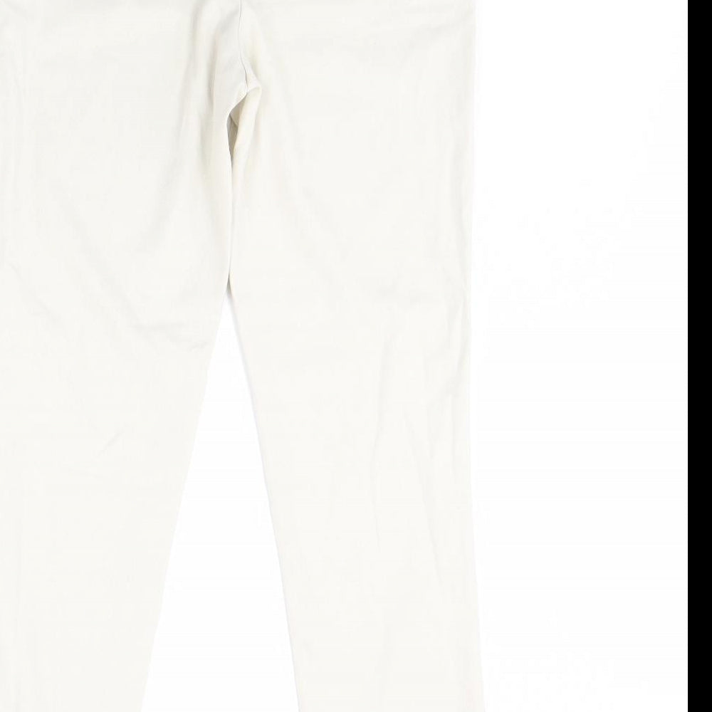 H&M Womens Ivory Trousers Size 6 L30 in