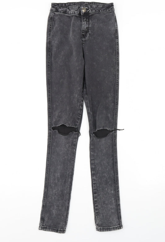 915 Girls Black Denim Skinny Jeans Size 14 Years