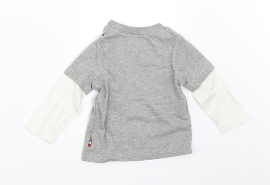 Mothercare Boys Grey Basic T-Shirt Size 6-9 Months
