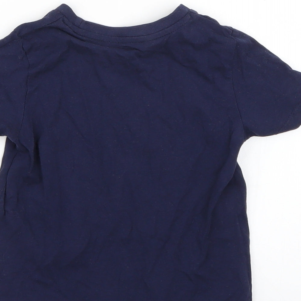 Pep & Co Baby Blue Geometric Basic T-Shirt Size 18-24 Months