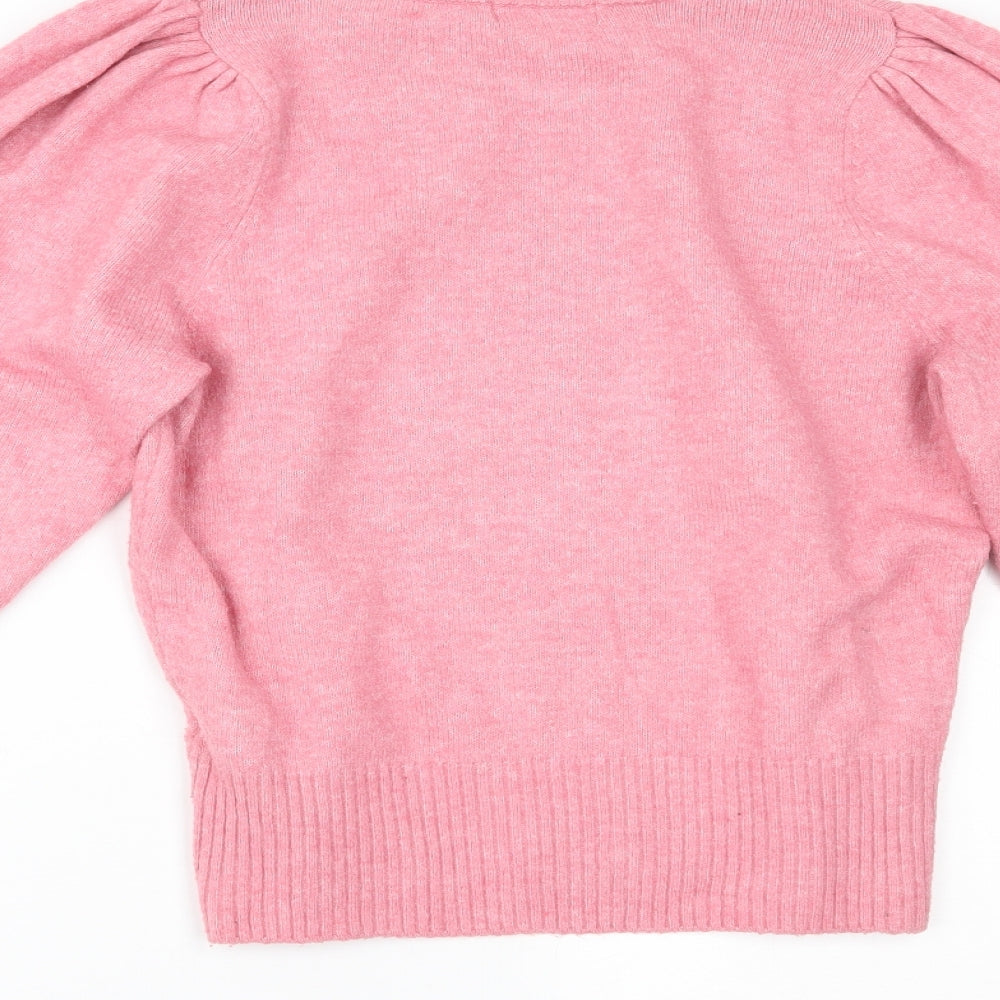 H&M Womens Pink Pullover Jumper Size S
