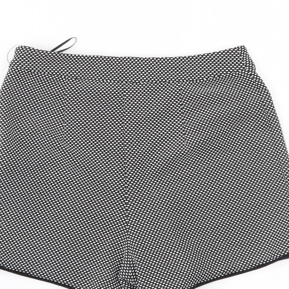 Lipsy Womens Black Polka Dot Hot Pants Shorts Size 8