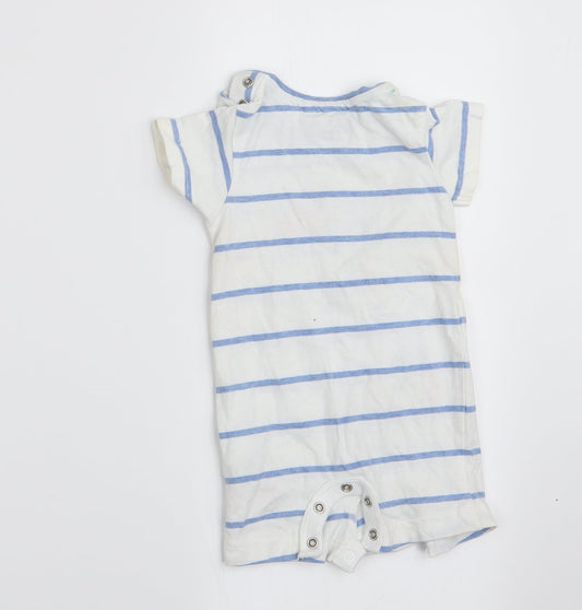 Blue Zoo Boys Blue Animal Print Romper One-Piece Size 3-6 Months - Daddy & Me