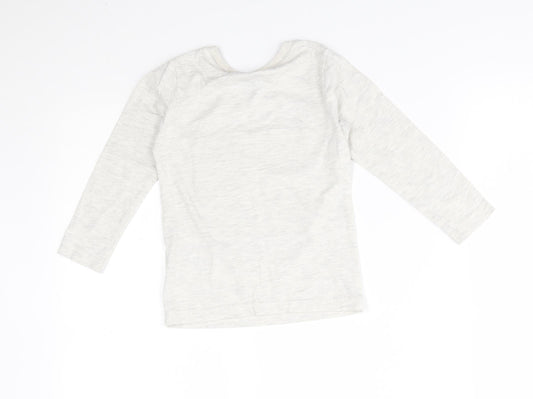M&S Boys Grey Basic T-Shirt Size 2-3 Years - have your elf a merry christmas