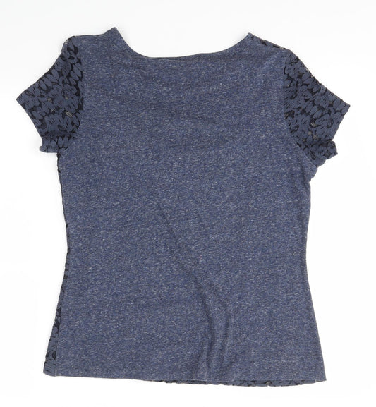 PAYNE STUDIO Womens Blue Basic T-Shirt Size 12
