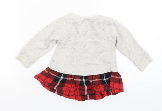 NEXT Girls Grey Pullover Jumper Size 3-6 Months