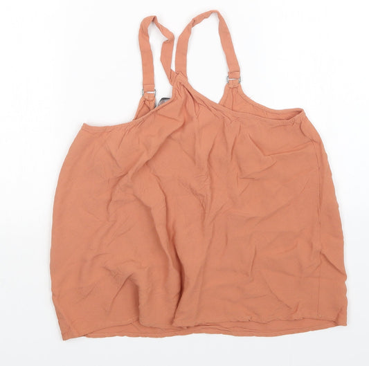 New Look Womens Orange Basic Tank Size 8