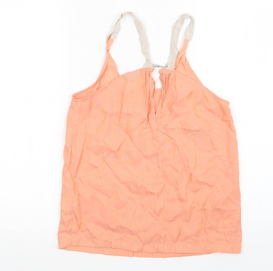 Topshop Womens Orange Basic Tank Size 8