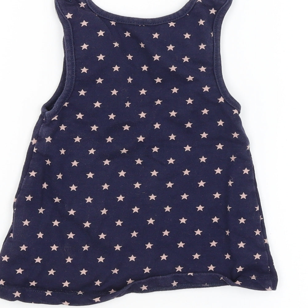 Blue Zoo Girls Blue Geometric Dungaree One-Piece