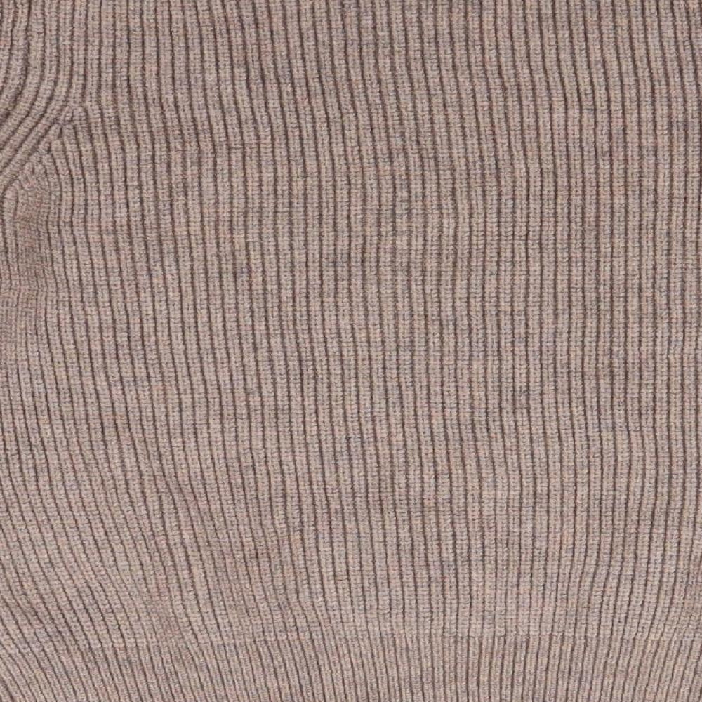 NEXT Womens Brown Pullover Jumper Size S - Gold Necklace