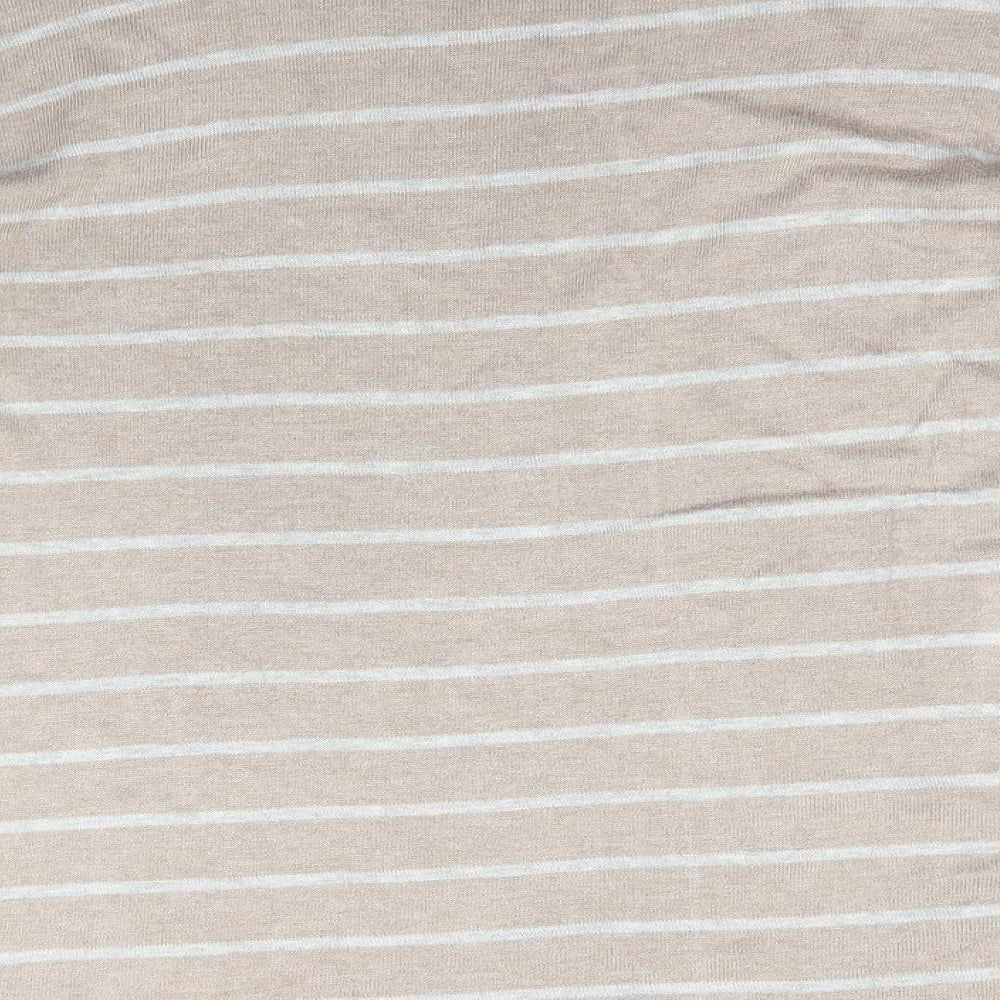Atmosphere Womens Beige Striped Pullover Jumper Size 10