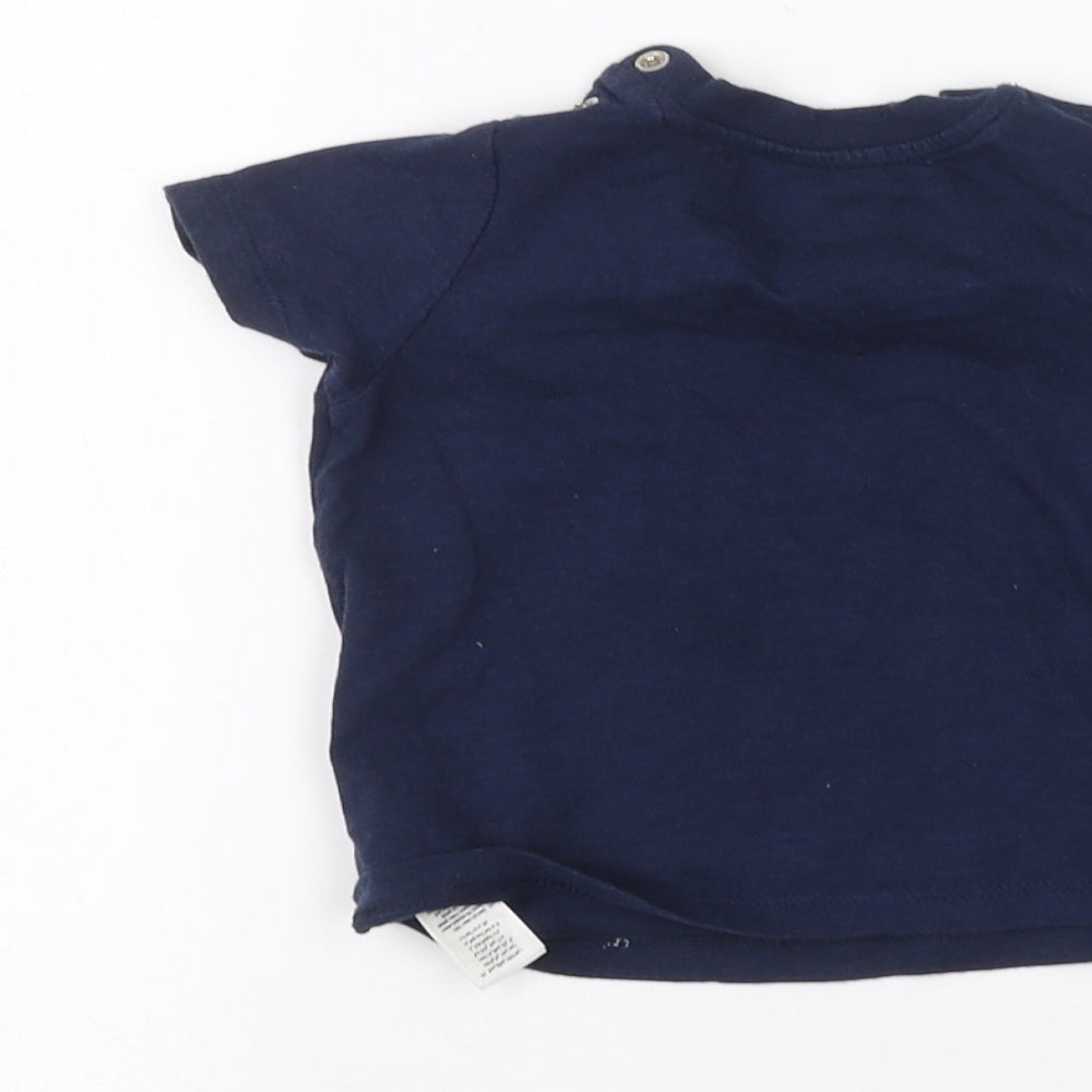 fred & flo Baby Blue Basic T-Shirt Size 6-9 Months